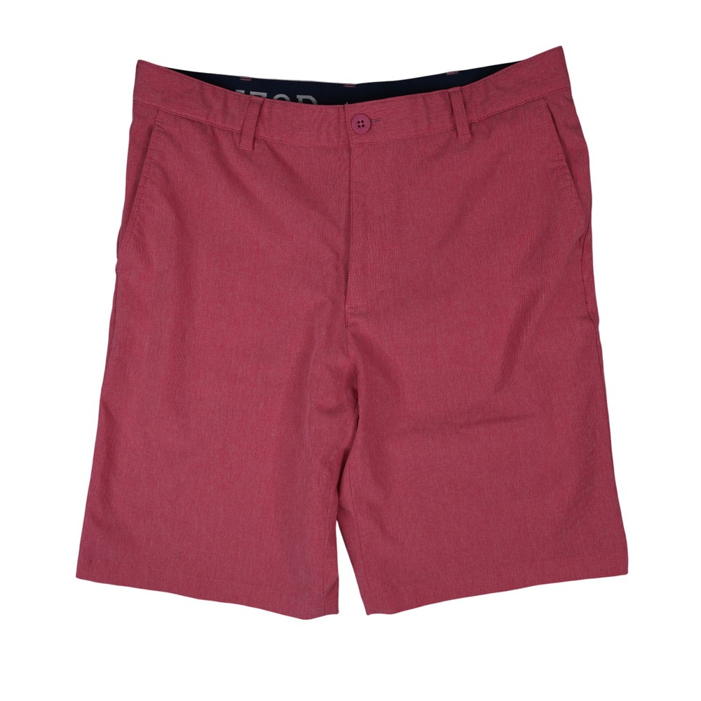 IZOD PerformX Golf Shorts Mens 32x10 Red Stretch Flat Front Activewear Preppy